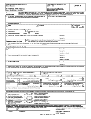 Bielefeld Kleingewerbe Anmelden  Form