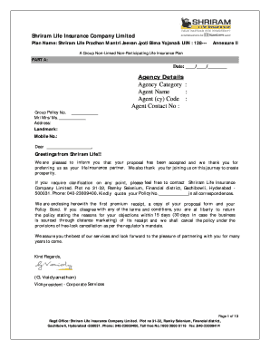 Shriram Life Insurance Company Limited  Form