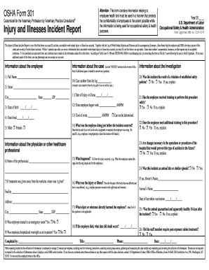 OSHA301 PDF OSHA Form 301