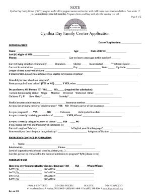 Cynthia Day Family Center Application Keystone Hall Keystonehall  Form