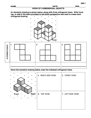 VIEWS of 3 DIMENSIONAL OBJECTS an Isometric Drawing is Classroom Westwoodisd  Form