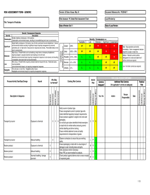 Risk Assessment Template Word  Form