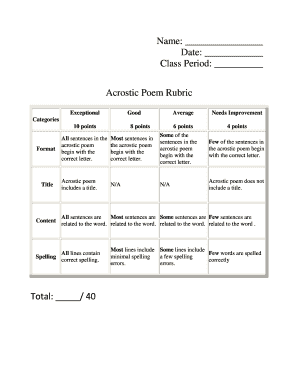 Acrostic Poem Evolution  Form