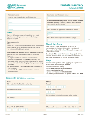 Iht421 Form PDF