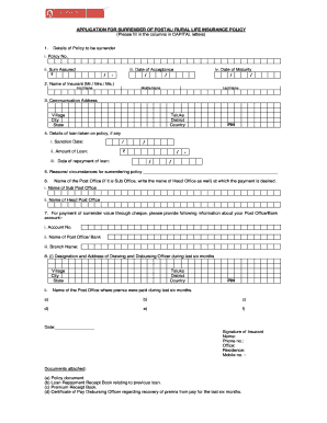 Pli Surrender Form