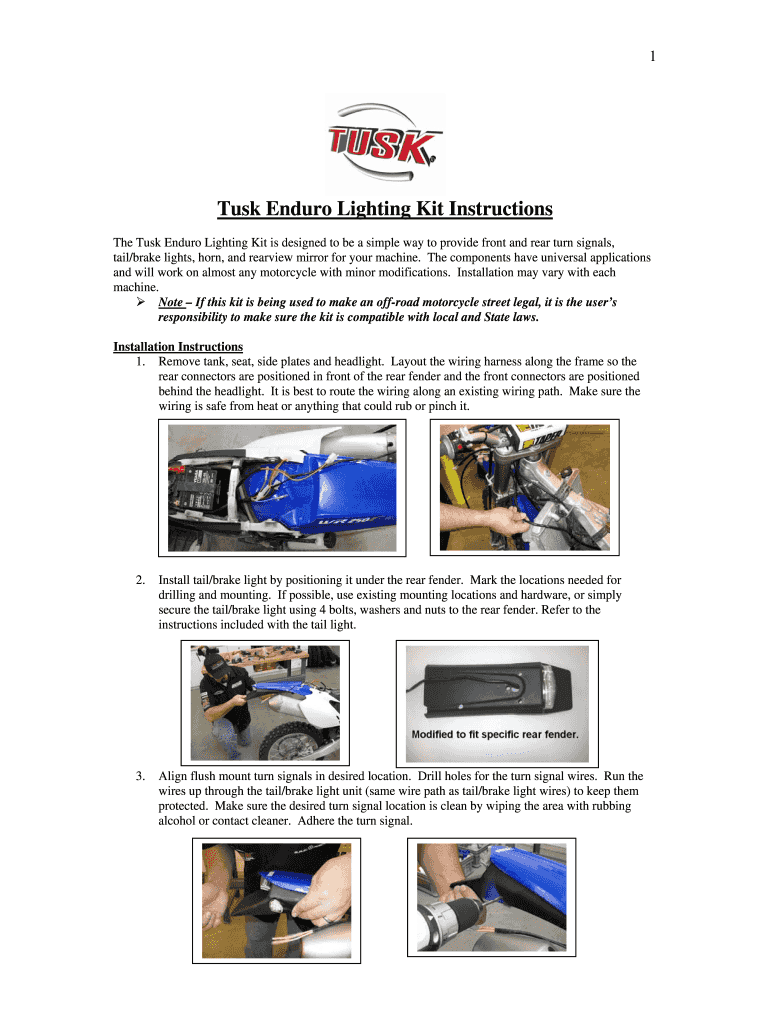 Tusk Enduro Lighting Kit Wiring Diagram  Form