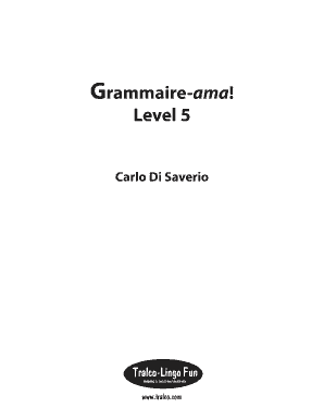 Grammaire Ama 5 Tralco Educational Lingo Fun  Form
