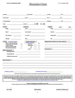 Online Plan Request Form
