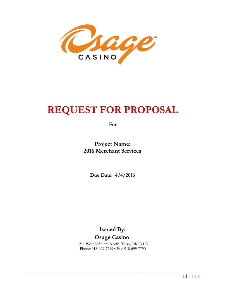 Merchant Services RFP Osage Casinos  Form