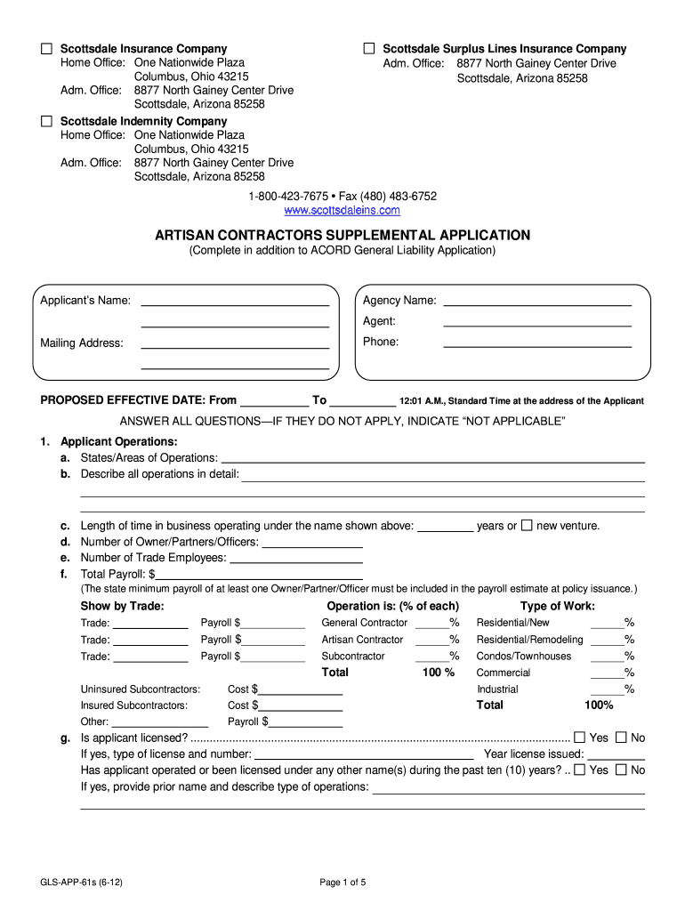 Get and Sign Contractors Supplemental Application 2012-2022 Form