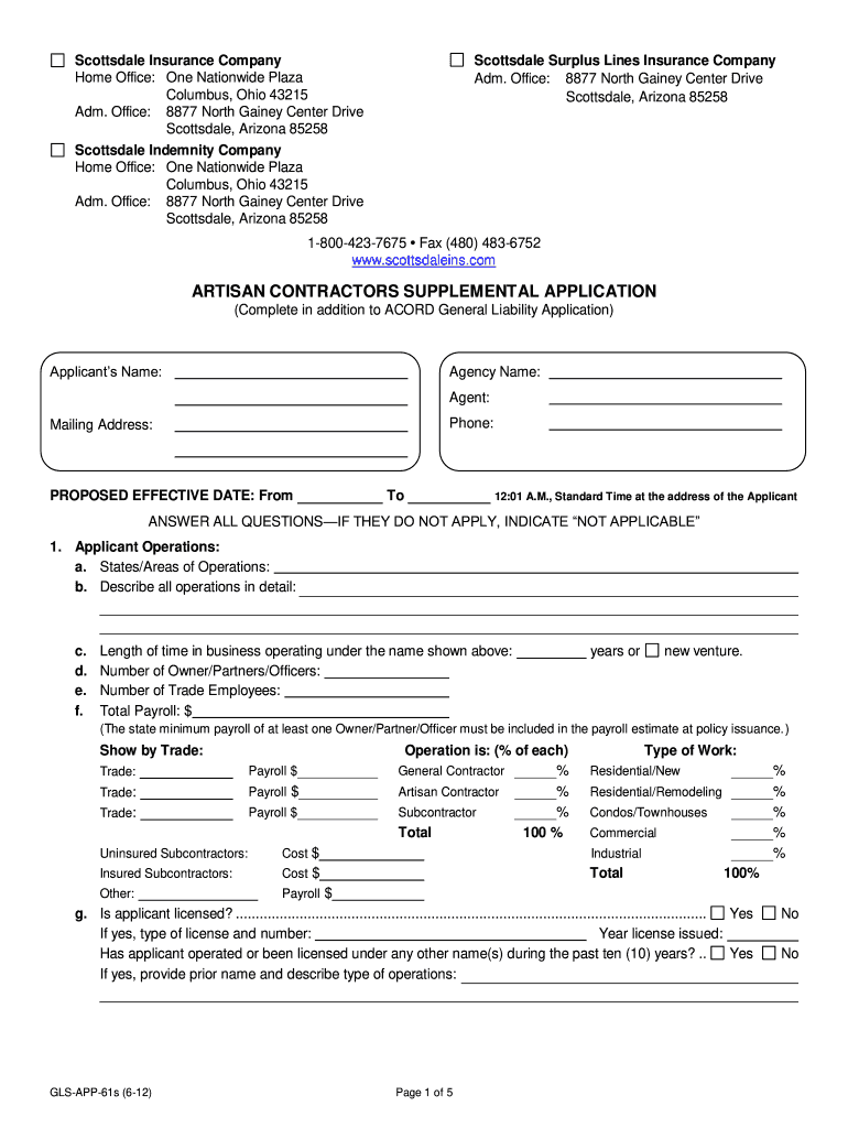  Contractors Supplemental Application 2012-2024