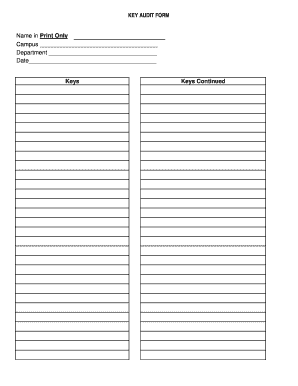 Key Audit  Form