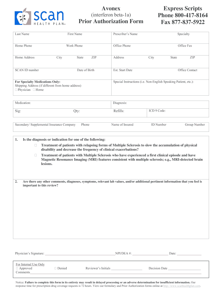 Express Scripts and Prior Authorization Form