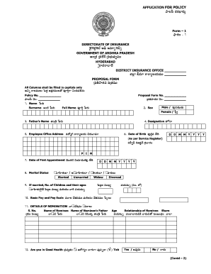 Apgli Proposal Form