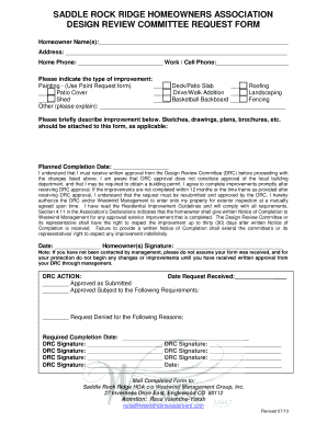  Design Review Committee Request Form Westwind Clients 2016