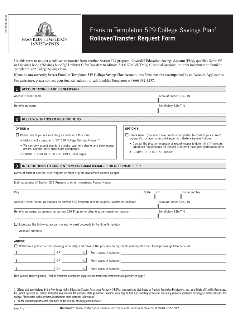 Franklin Templeton Application Form