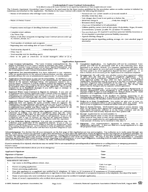 Contemplated Lease  Form
