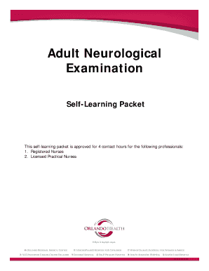 Adult Neurological Examination Orlando Health PDF Form
