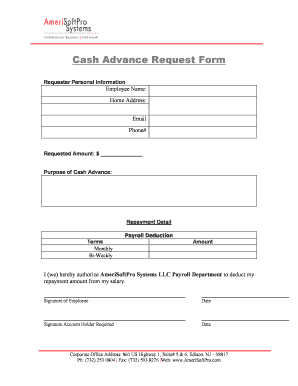 Employee Cash Advance Form Excel