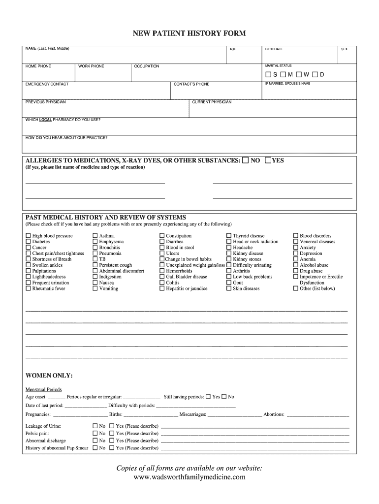 New Patient Medical Forms PDF