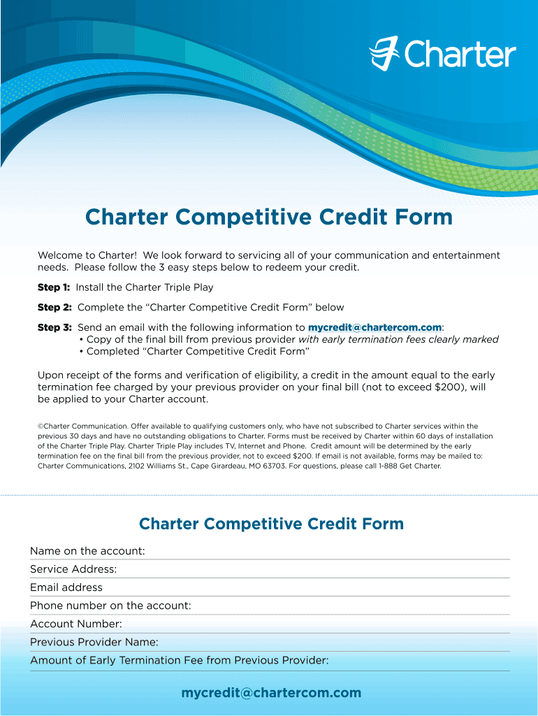 Charter Credit Form