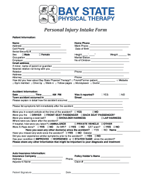  Physical Therapy Paperwork 2012