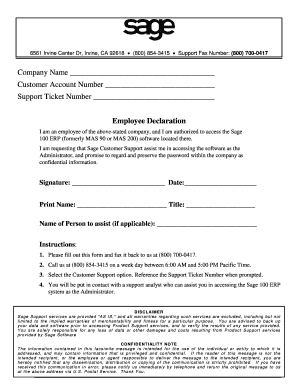 Employee Declaration Form