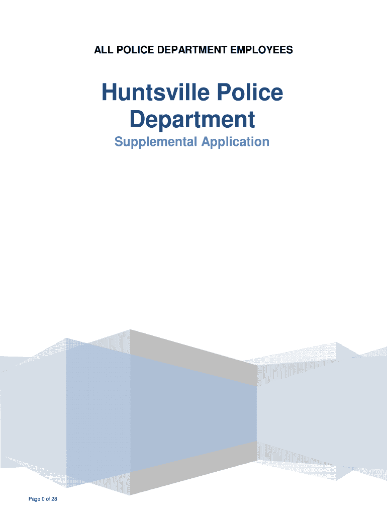 Huntsville Police Department Supplemental Form
