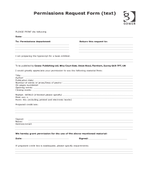 Ashgate Permissions Form