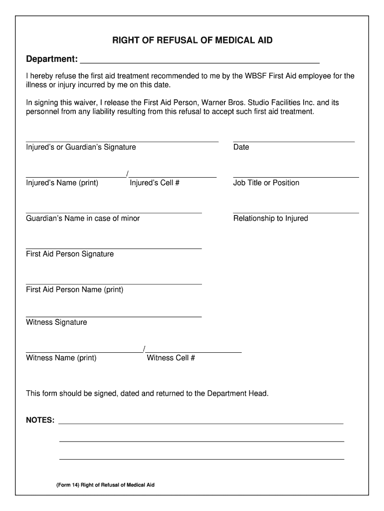 Aid Medical Form