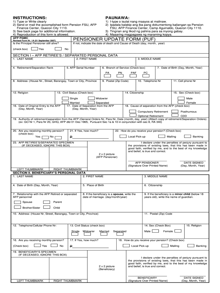 Get and Sign Afp Pgmc 2007-2022 Form