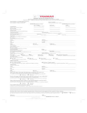 Yanmar Client Registration Online Form