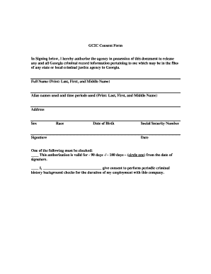 Gcic Consent Form