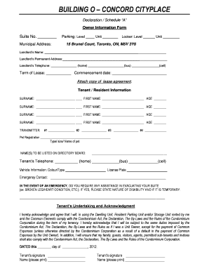 Tenant Registration Form