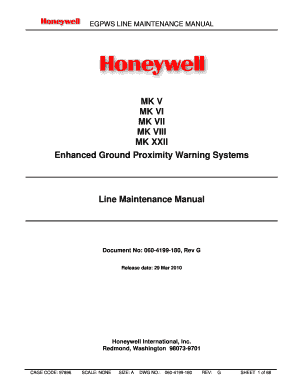 Honeywell Egpws Manual  Form