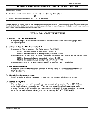 Ssa711 Form