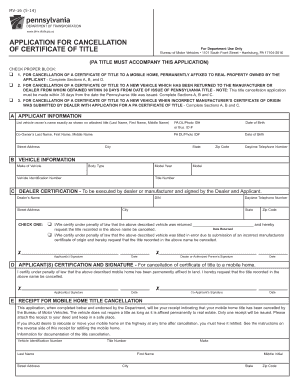  Mobile Home Title 2014-2024