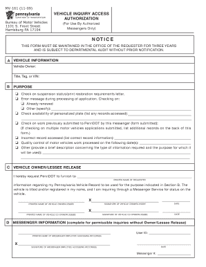 Penndot Driver Services  Form