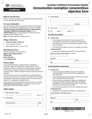 Conscientious Objection to Vaccination Form