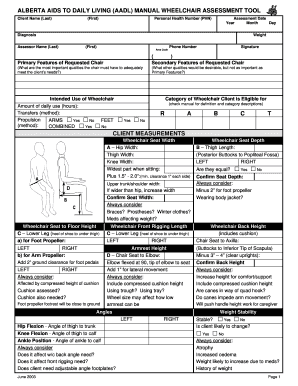 Aadl Assessment Tool  Form