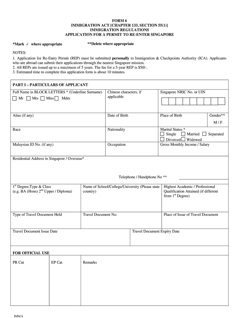 Ica Form 6