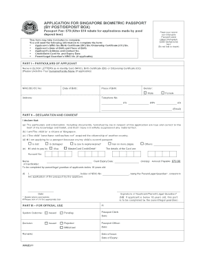 Singapore Passport Renewal Form