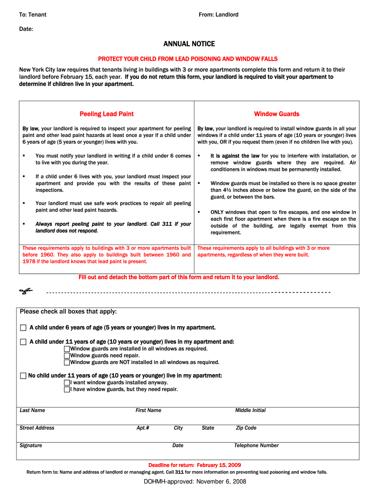  Download the Lead and Window Guard Notice Form PDF NYC Gov Nyc 2015