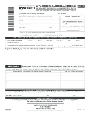 Nyc Ext Fillable Form