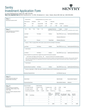 Sentry Investments T2033 Form