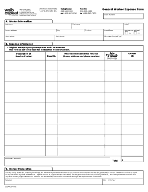 Wsib Travel Expense Form