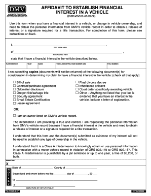 Oregon Dmv Forms Online