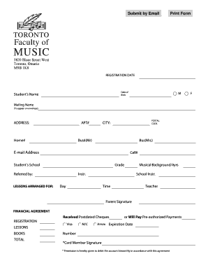 Admission Form Format