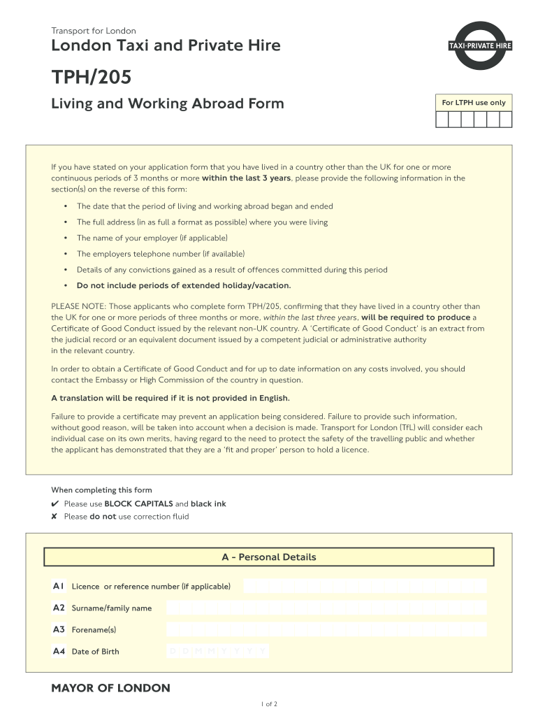 Get and Sign Tph 205 2011-2022 Form