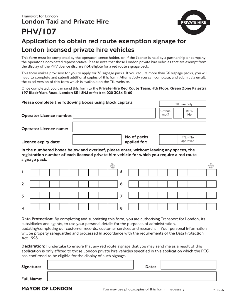 Get and Sign Phv 107 Form